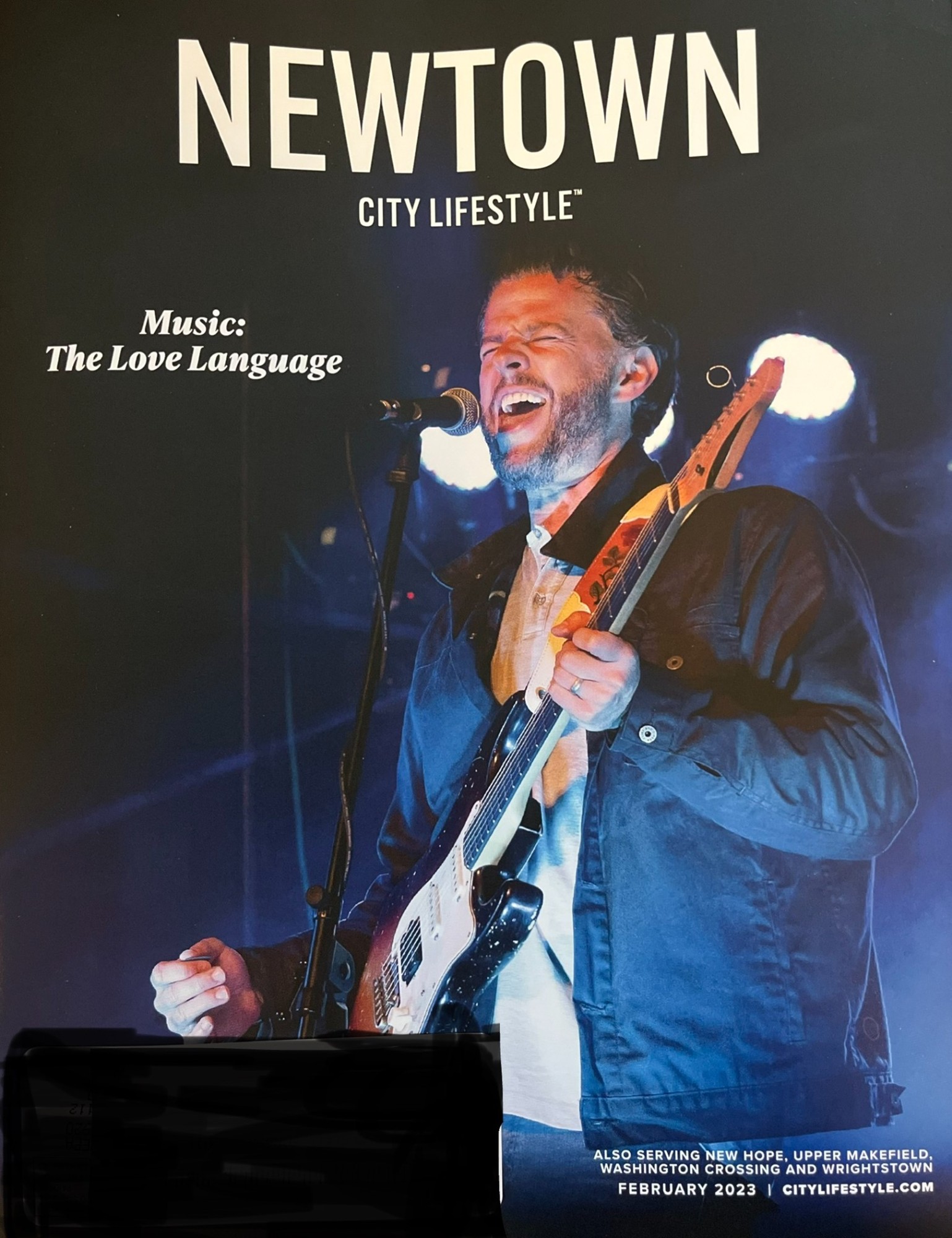 Matt Dorsey on the February 2023 cover of Newtown City Lifestyle — Music: The Love Language